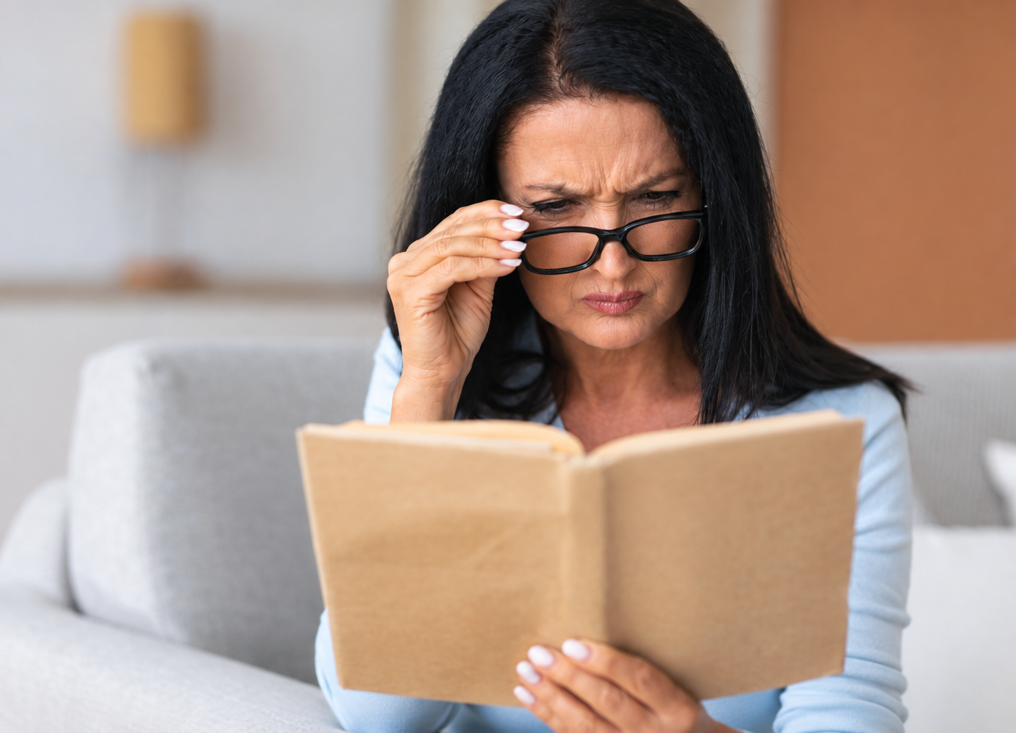 Woman reading a book