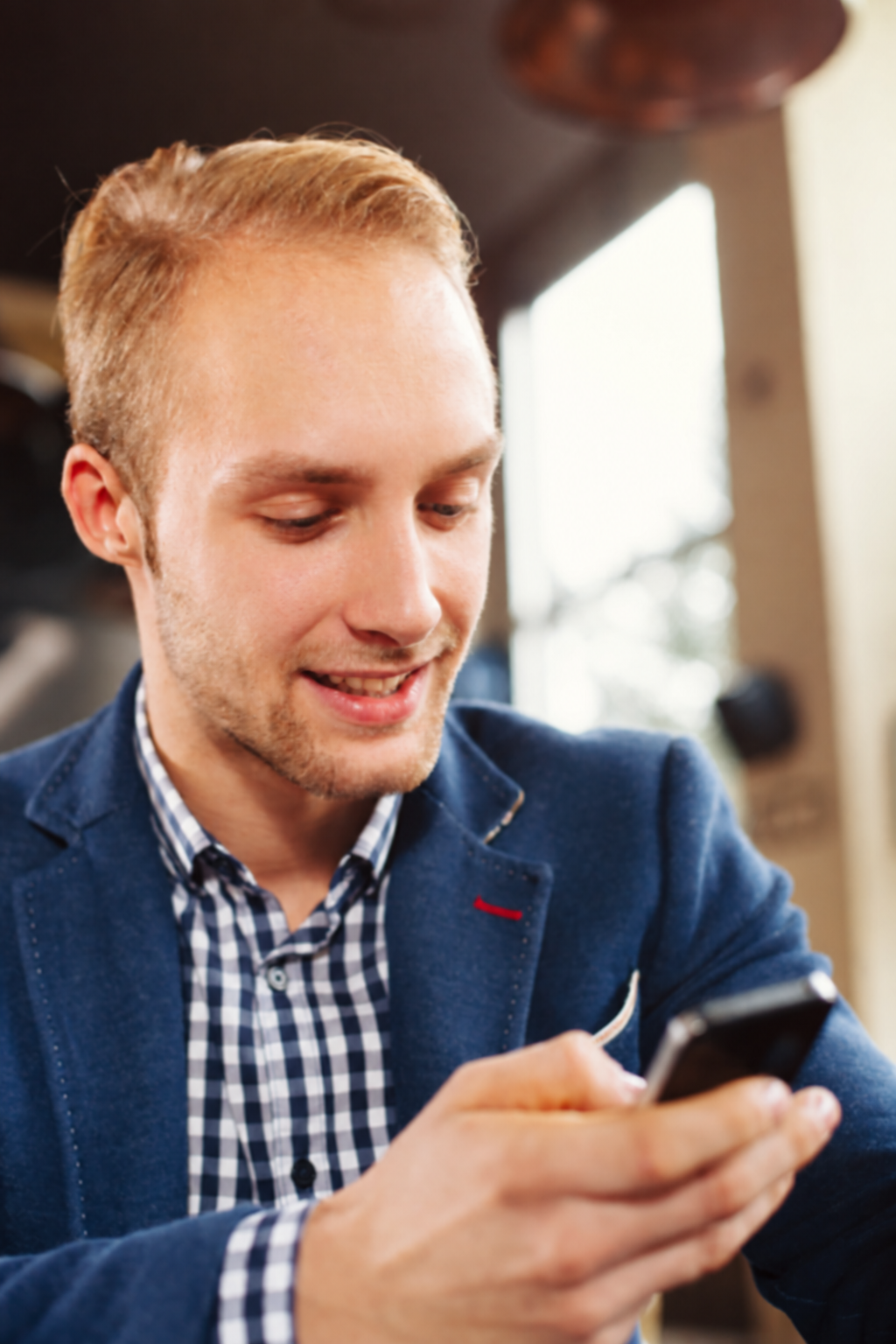 Man on smart phone